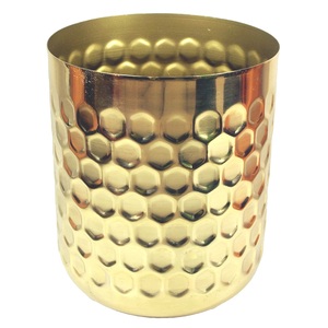 Juego de Macetas de Plata Martillada de Alta Venta para Decoración de Interiores, Macetas Elegantes para Plantas de Piso, Macetas de Metal para el Hogar - Product Image 4