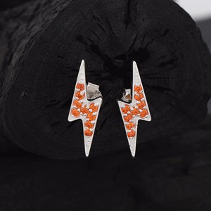 Alta cantidad 925 Sterling Sier Pendientes Thder Bolt Shaped Natural Citrine Faceted Gemstone Fabricado Joyería - Product Image 1