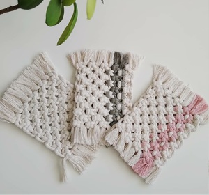 Macrameถ้วยNordicยุโรปผ้าฝ้ายCoasters Handmade Placematsทอ - Product Image 1