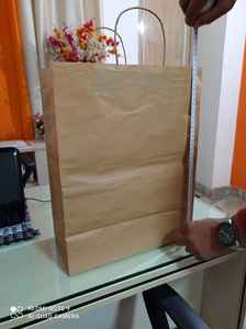 ถุงกระดาษคุณภาพสูง ขายดี พรีเมียม สีน้ำตาล หูหิ้วแบบแบน สำหรับใส่ของช้อปปิ้ง ของชำ และบรรจุภัณฑ์เสื้อผ้า - Product Image 6