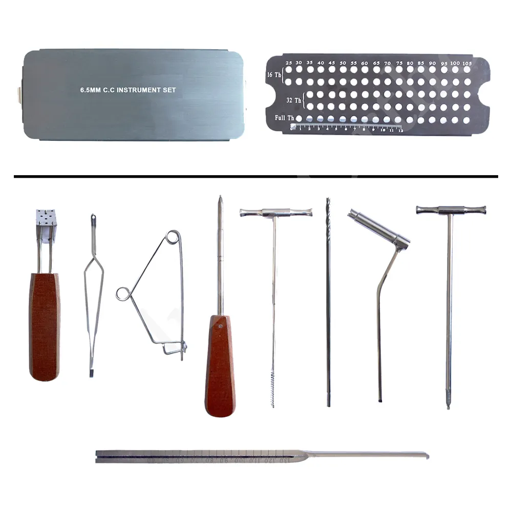 Conjunto de instrumentos de Trauma de 6,5 MM, caja de tornillos cancelados canulados, instrumento ortopédico para suministro a granel