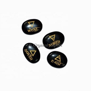 Black Agate Reiki Element Fountain with Feng Shui Love Style Carved Engraved Gemstone Souvenir - Product Image 1