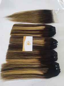 สินค้าขายดีในโปรโมชั่นเปียโนสียอดนิยม Ombre,ผมดิบเวียดนาม100% มัดกระดูกตรง8 ''-32'' - Product Image 5