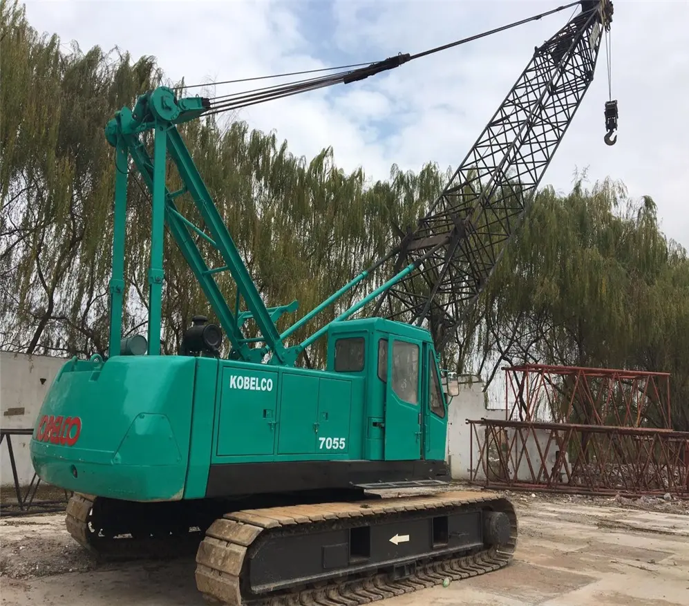 Originele Gebruikt Kobelco Kraan Japan 55 Ton Rupskraan 7055 Voor Koop/Gebruikt Rupskraan