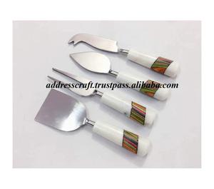 Elegant Design Stainless Steel <b>Cheese</b> Cutting Tools 2025 Hot Sell <b>Cheese</b> <b>Set</b> With Marble Handle For Luxury Home Hotel Restaurant - Product Image 3