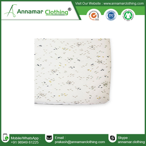 Sábana de cuna de bebé de algodón 100% orgánico de fabricantes indios personalizados sábana bajera de cuna de algodón suave - Product Image 6