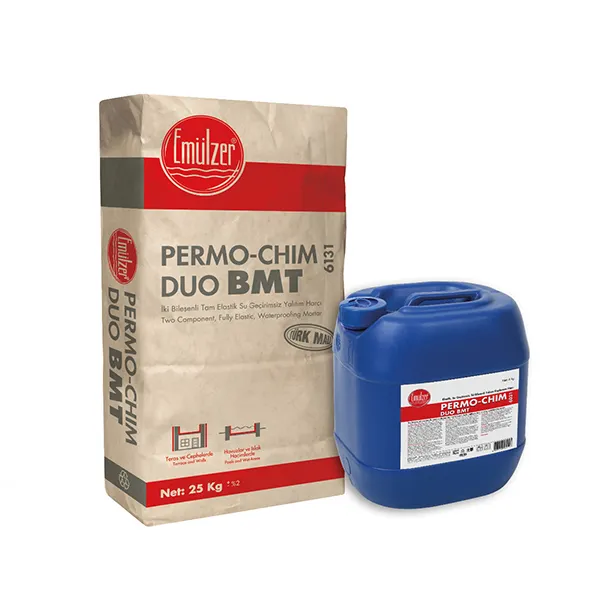 Permo Chim Duo BMT | Двухкомпонентный полимерный модифицированный цементный, полностью эластичный, гидроизоляционный раствор