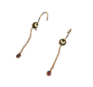 Pendiente de Plata de Ley 925 chapado en oro personalizado, venta al por mayor, hecho a mano, Unisex, bajo pedido, cadena única, Multi gema - Product Image 2