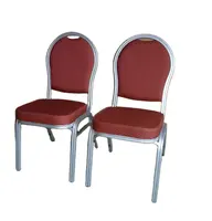 Moderno y elegante, último diseño, silla lateral para banquete apilable de aluminio
