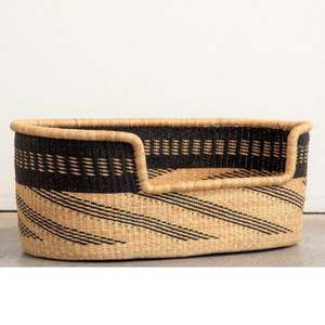 Best Seller Handwoven Wicker Rattan Seagrass Pet Bed <b>Baskets</b> for Dogs and Cats Seagrass Pet House - Product Image 2