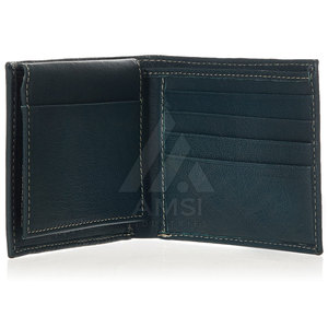 Men's Double-Sided Open Leather <b>Wallet</b> with <b>Canvas</b> Lining Long <b>Wallet</b> with Low MOQ - Product Image 4