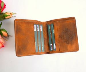 Mini billetera de cuero de becerro personalizada, producto al por mayor, con grabado de nombre e imagen, superventas - Product Image 3
