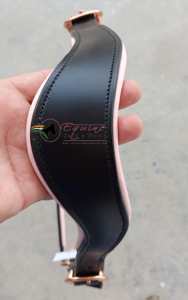 เชือกคล้องคอหัวนักขี่ม้าคุณภาพสูงมีช่องว่างบนแก้มจมูกพร้อมแผ่นรองหนังแท้สีเขียว - Product Image 6