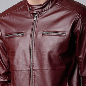 <b>Men's</b> <b>Summer</b> OEM Service Flop Leather Canvas <b>Jacket</b> with Stand Collar Full Sleeves Waterproof & Reversible Made in Pakistan - Product Image 5