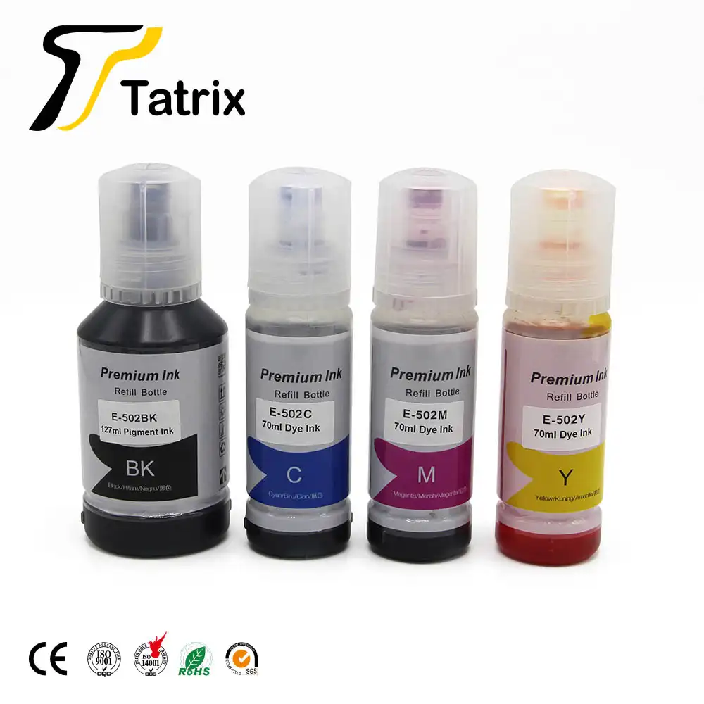 Tatrix T502 Премиум Универсальный цветный водная бутылка пополнения чернил 502 T502 T5021 T5022 T5023 T5024 для Epson ET-2750