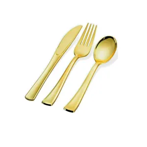 Luxury and Modern Design Gold Plated Cheap Price Cutlery Wedding Parties and Kitchen Used