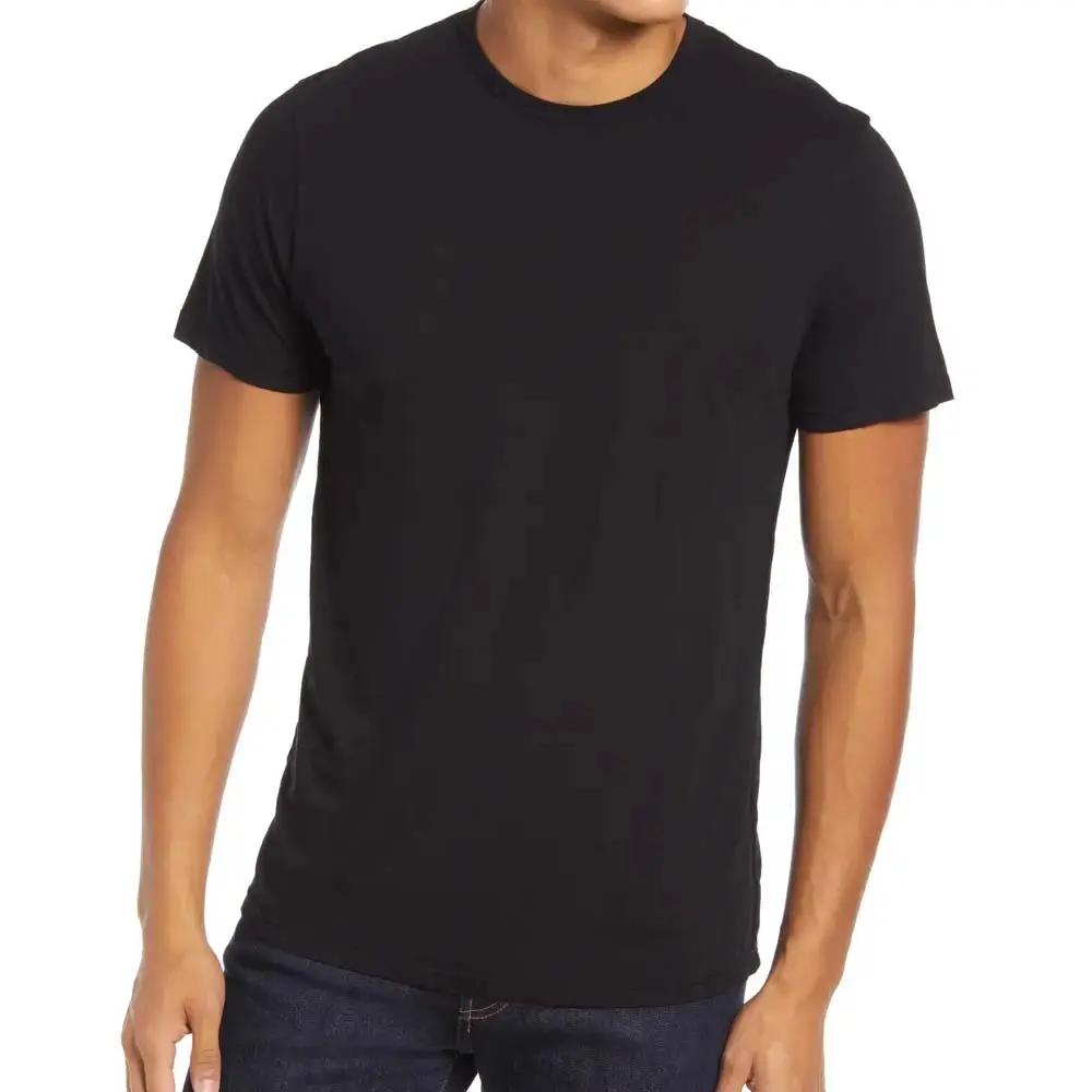 블랙 컬러 실리콘 인쇄 사용자 정의 화면 인쇄 t 셔츠 프로 클럽 남성용 프리미엄 경량 링스핀 면 반팔 티셔츠