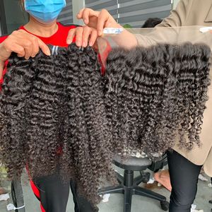 Cabello Humano Vietnamita Rizado con Cutícula Alineada, Doble y Sencilla Trama - Product Image 1