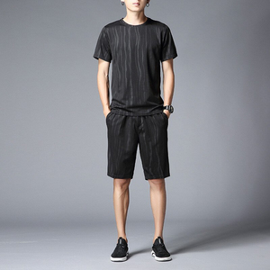 Camiseta blanca de manga corta para hombre, venta al por mayor, conjunto corto - Product Image 6