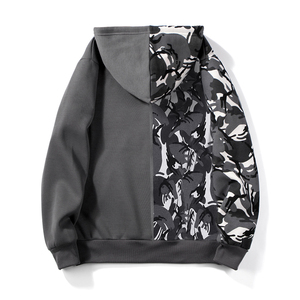 Plein hommes hiver solide fermeture éclair polaire à capuche 100% Polyester ODM personnalisable extérieur Hip Hop drôle hauts - Product Image 4