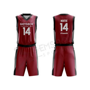 Vente en gros uniforme de basket-ball en polyester 100% respirant à séchage rapide personnalisé pour hommes sur mesure avec motif imprimé - Product Image 2