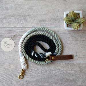 Elegant Luxury Black Ombre Cotton Rope <b>Dog</b> <b>Leash</b> | - Product Image 1