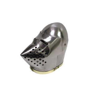 Casco de protección de gladiador en miniatura, casco de protección facial de color plata totalmente funcional, Mini casco de caballero Medieval, suministros - Product Image 2