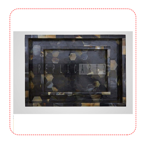 Natural Horn Decorative Serving <b>Trays</b> Set Supplier Decorative Platter for <b>Dinner</b> Tea Coffee Breakfast Home Restaurant Office - Product Image 1