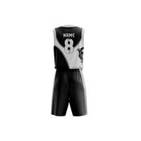Uniformes de baloncesto para adultos, tela de sublimación de poliéster liso de secado rápido, uniformes deportivos sostenibles para adultos de talla grande