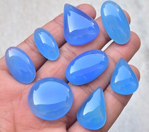 Blue Chalcedony Cabochon High Quality Blue Chalcedony Loose Gemstone Cabochon Top Quality Blue Carnelian Gemstone Cornalian gems - Product Image 1
