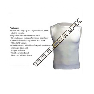 Camisa blanca de resistencia, ropa sin mangas, de corte táctico - Product Image 1