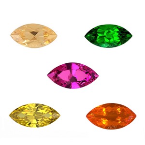 7X14mm Marquise Cut Natural MULTI TOURMALINE Precio al por mayor Piedra preciosa suelta facetada de alta calidad TURMALINA NATURAL - Product Image 1