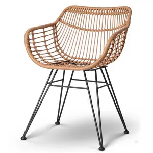 Karina pe cadeiras de rattan de alta qualidade, exterior interno (natural marrom), móveis para casa, adequado para negócios de lazer