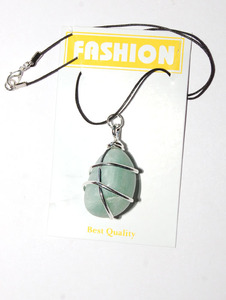 Amazonite — pendentif enroulé, pierre brute, colliers avec pendentifs, vente en gros, 10 pièces - Product Image 2