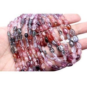 Perles en vrac multi-spinelle naturelles 16 pouces pierre et pierres précieuses forme ovale lisse de haute qualité 5X7MM pour l'utilisation de bijoux - Product Image 6
