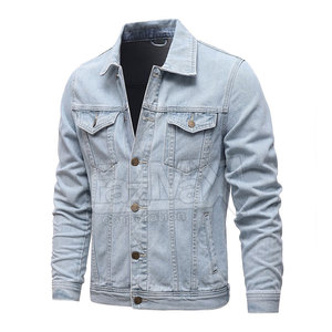 แจ็คเก็ตยีนส์,ยีนส์แจ็คเก็ตน้ำหนักเบาสำหรับผู้ชายฮิปฮอป - Product Image 1