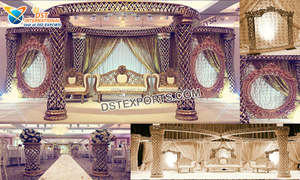 Mandalas de cristal de fibra iluminada para boda, decoración de boda india de escenario increíble, elegante - Product Image 2