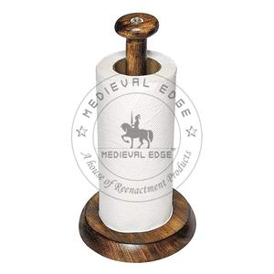 Custom Designed 100% Natural <b>Wooden</b> Kitchen Tissue Roll Stand Indian Factory Packed Carton Paper Holder Storage Display <b>Rack</b> - Product Image 2