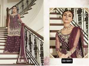 Traje Salwar Kameez de trabajo de bordado pesado de estilo de diseñador con Dupatta elegante para ropa de fiesta de mujer - Product Image 3