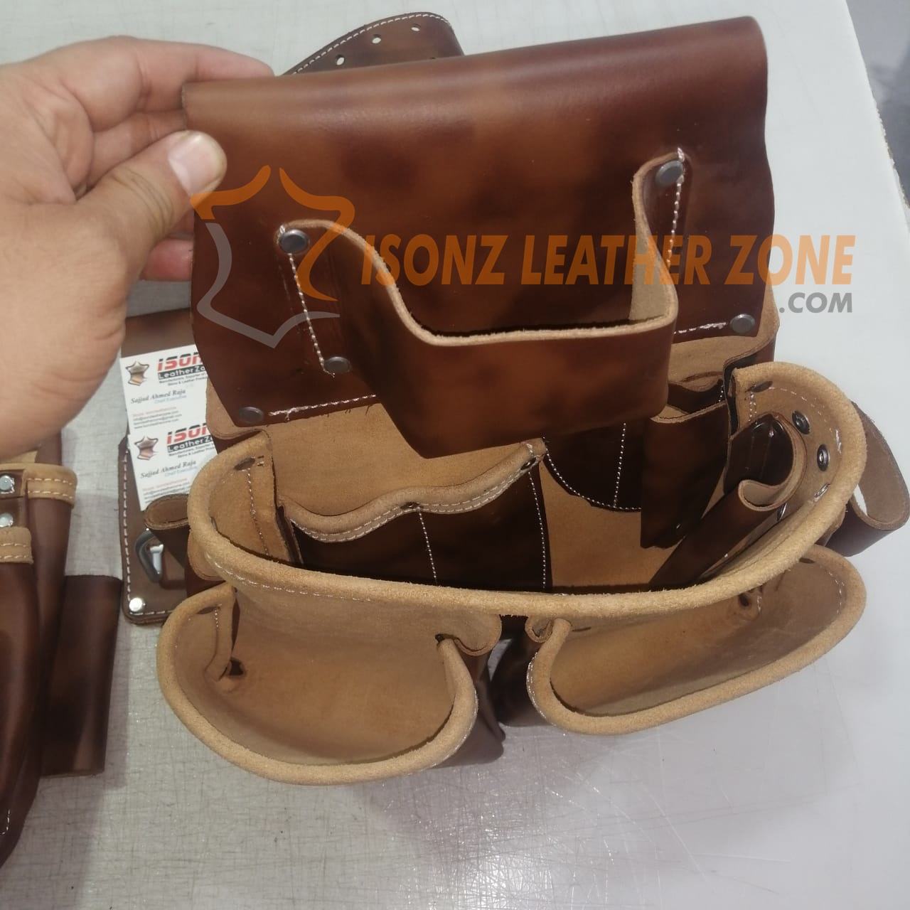 Bobs Leather Tool Bags Sitepro 9-Pocket Leather Professional