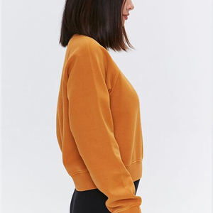 Sudadera Amarilla OEM de Última Moda, Colores Brillantes para Mujer, Personalizada para Uso Casual, 100% Algodón - Product Image 3