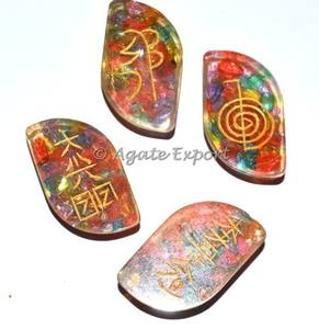 Set de Orgone Usai Reiki al por Mayor, Set de Piedras de Orgone Reiki Inspiradoras con Grabado de Ágata Feng Shui - Product Image 1