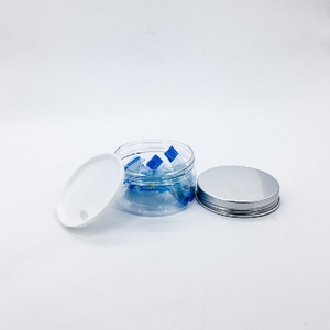 Pot en plastique PET transparent de 100ml pour emballage d'aliments en conserve et secs avec bouchon à vis en aluminium (couleur personnalisable) - Product Image 3