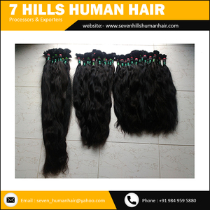 Vente en gros 100% paquets de cheveux indiens bruts vierges non transformés Extensions de cheveux Remy naturels à double tirage pour la fabrication de perruques de salon - Product Image 3