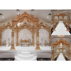 Boda hindú madera tallada Mayur Mandap artesanía de madera India Pavo Real boda Mandap Gujarati boda cisne de madera Mandap Reino Unido - Product Image 1