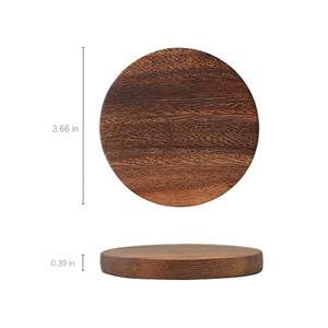 Posavasos de madera al por mayor tamaño logotipo personalizado posavasos natural posavasos de madera de acacia ecológico al mejor precio - Product Image 2