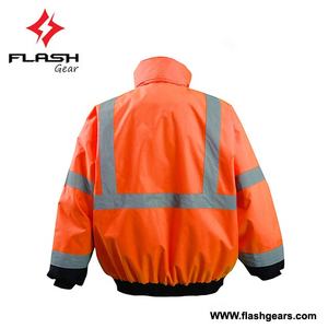Blouson de bombardier sur mesure en gros Veste de travail de sécurité réfléchissante imperméable - Product Image 4
