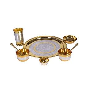 Ensemble de thali en acier inoxydable pour la vaisselle, forme et taille personnalisées, service de nourriture, ensemble de thali à prix abordable - Product Image 3