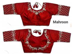 เสื้อใส่ทำงานผ้าไหม Phantom แบบปักลายสำหรับผู้หญิงอินเดียชุดปาร์ตี้ใหม่ - Product Image 3