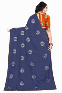 Saree imprimé en coton et soie avec chemisier, vêtement de fête populaire pour femme, Sari à bas prix, vente en gros de vêtements Surat - Product Image 5